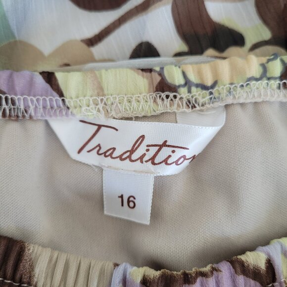 Vintage 90s Y2K Floral Midi length Skirt Size 16 - Picture 6 of 6